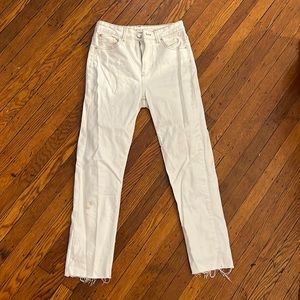 Denim Co. from Primark. High waisted white jeans, straight cut.